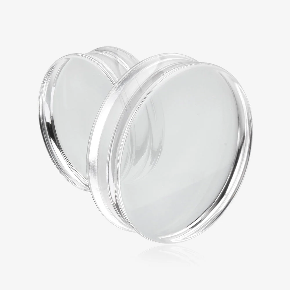 A Pair of Basic UV Acrylic Double Flared Ear Gauge Plug