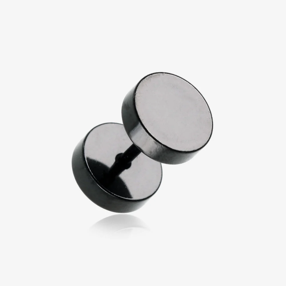 A Pair of Black Metal Steel Fake Plug