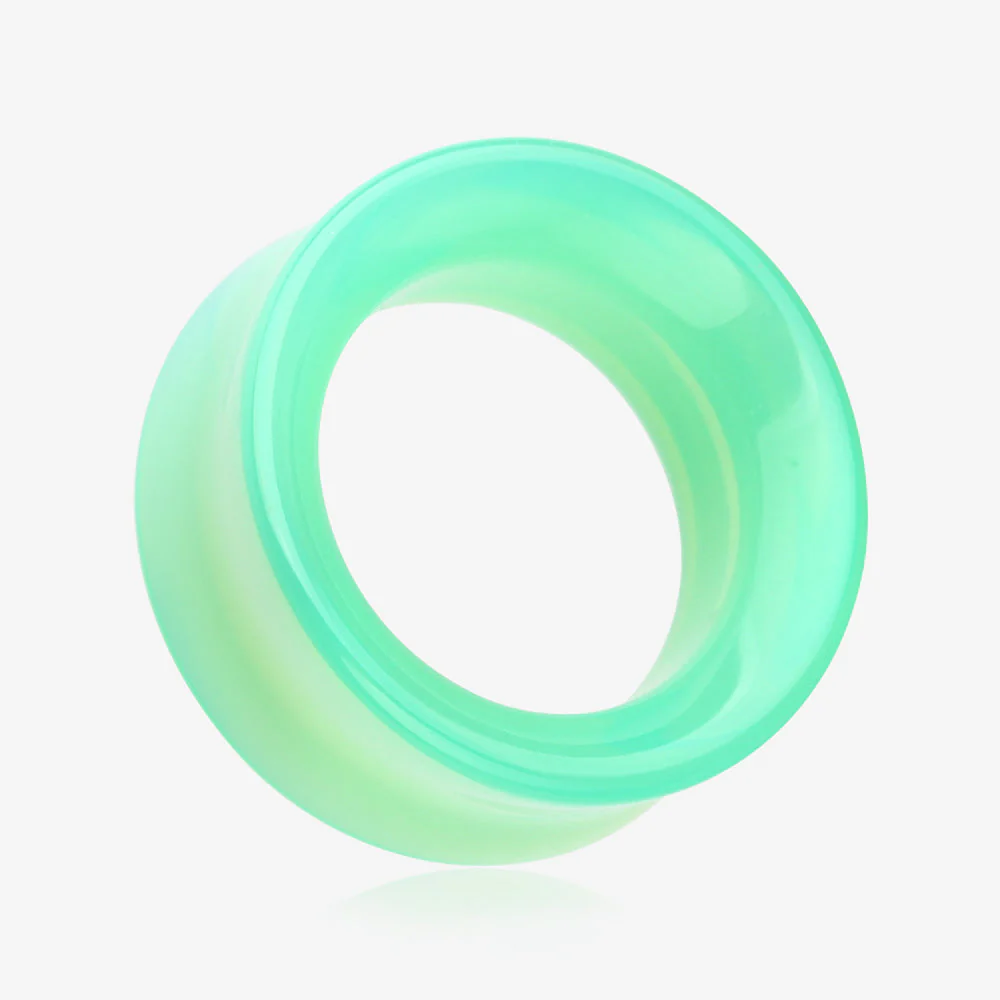A Pair of Mint Opalite Stone Double Flared Eyelet Plug