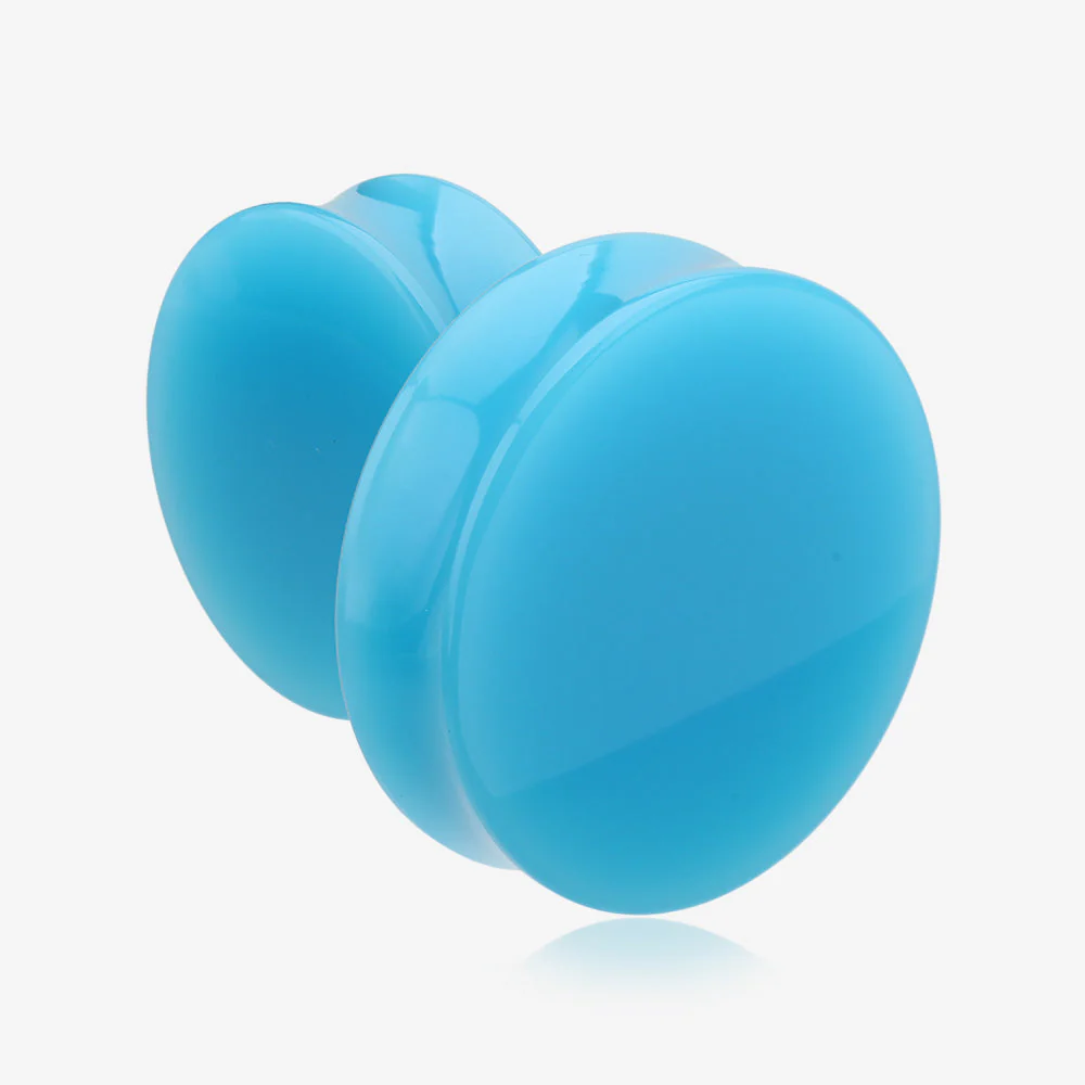 A Pair of Neon Colored UV Acrylic Double Flared Ear Gauge Plug