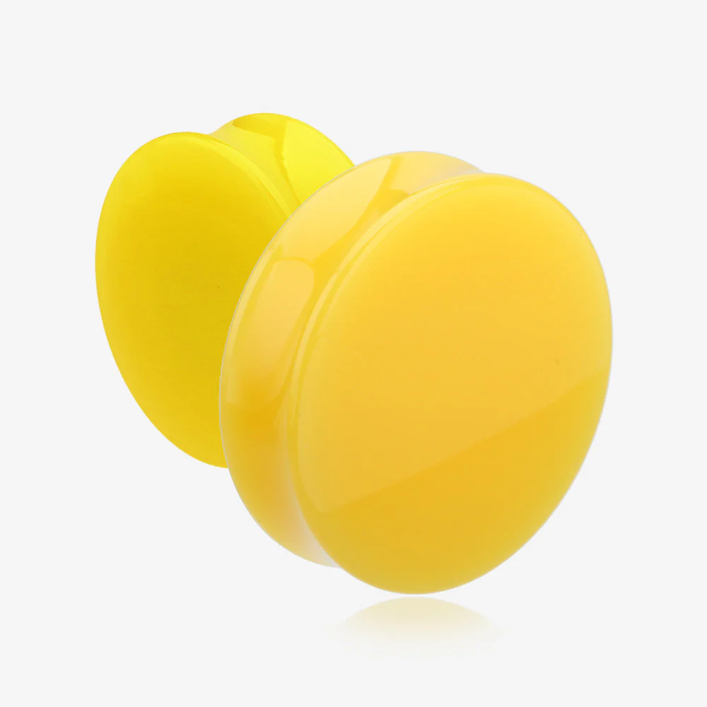 A Pair of Neon Colored UV Acrylic Double Flared Ear Gauge Plug