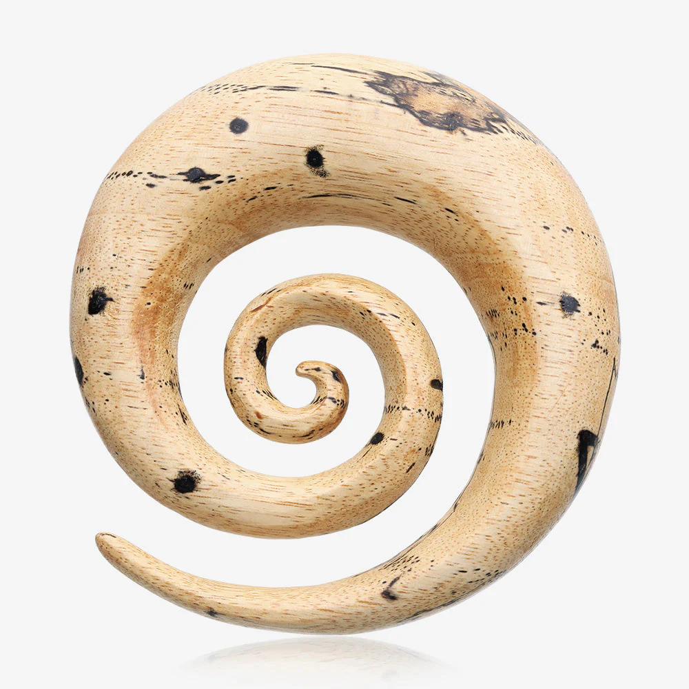 A Pair of Old Tamarind Wood Super Spiral Hanger Plug