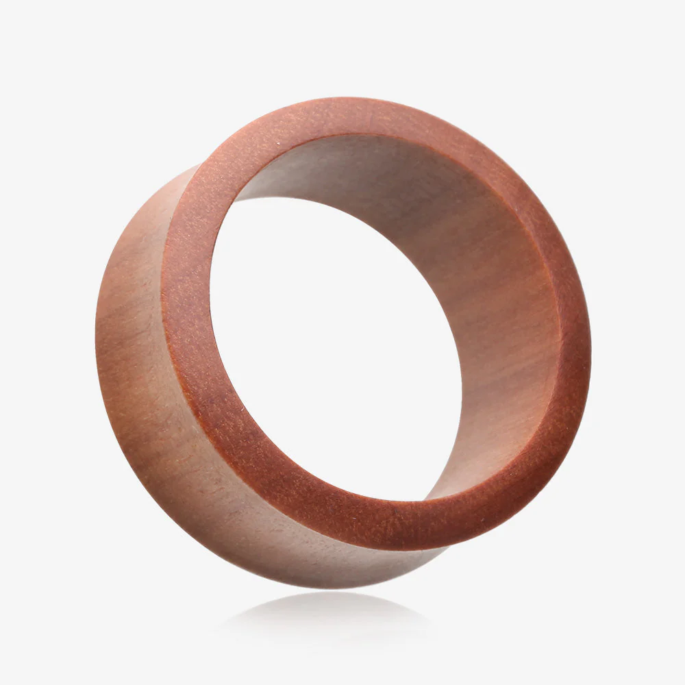 A Pair of Sabo Wood Double Flared Tunnel Plug
