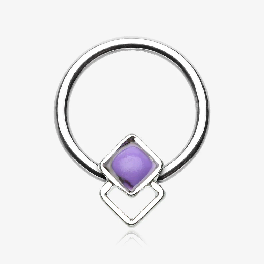 Aphrodite Stone Tessel Captive Bead Ring