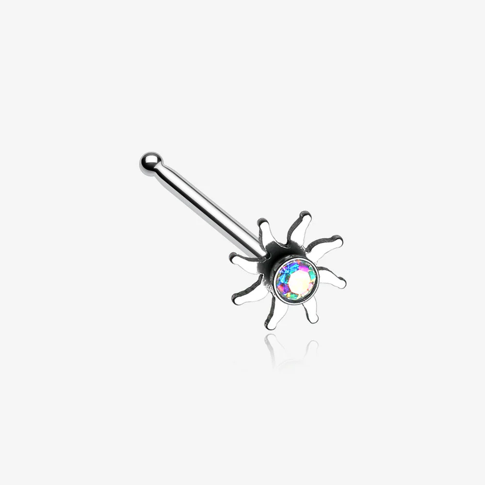 Blazing Sun Sparkle Nose Stud Ring