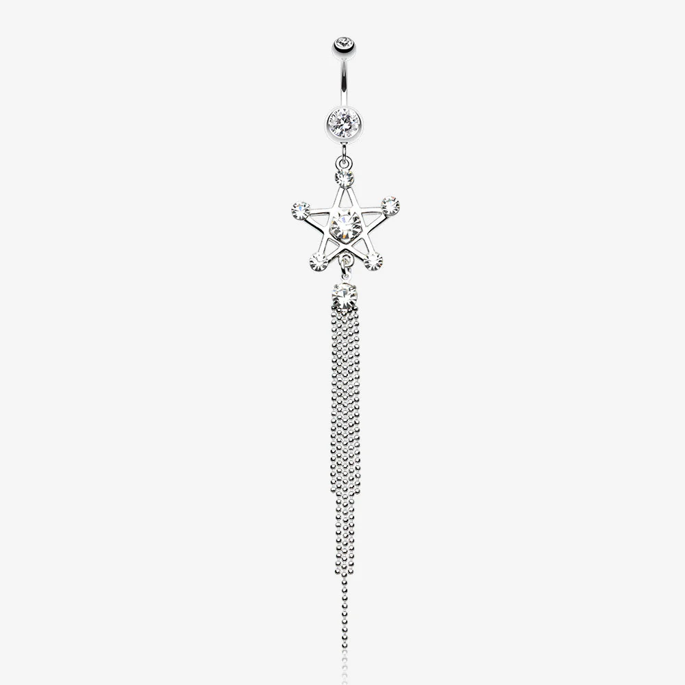 Bright Points Star Belly Button Ring