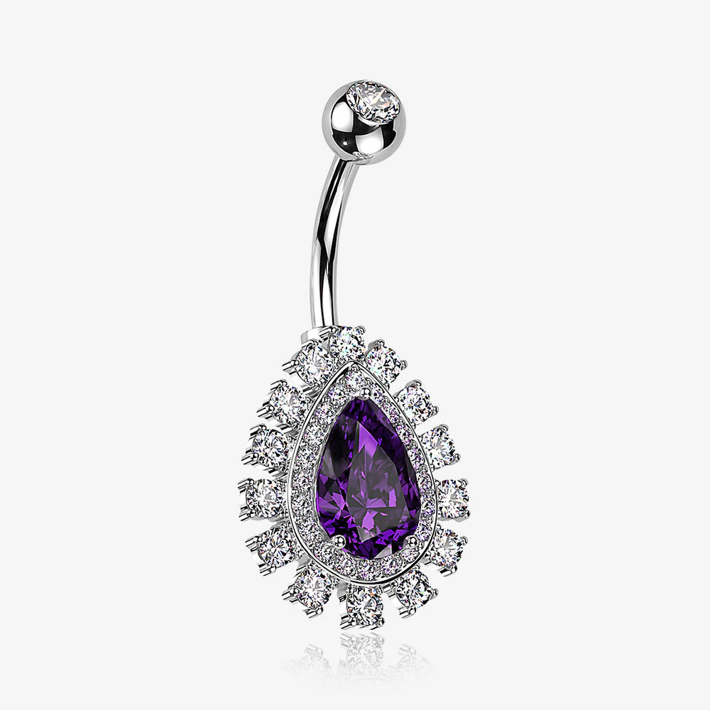 Brilliant Teardrop Grand Sparkle Belly Button Ring