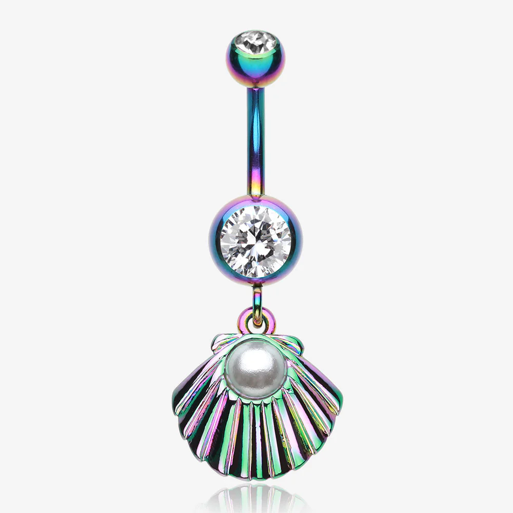 Colorline Ariel's Shell Dangle Belly Button Ring
