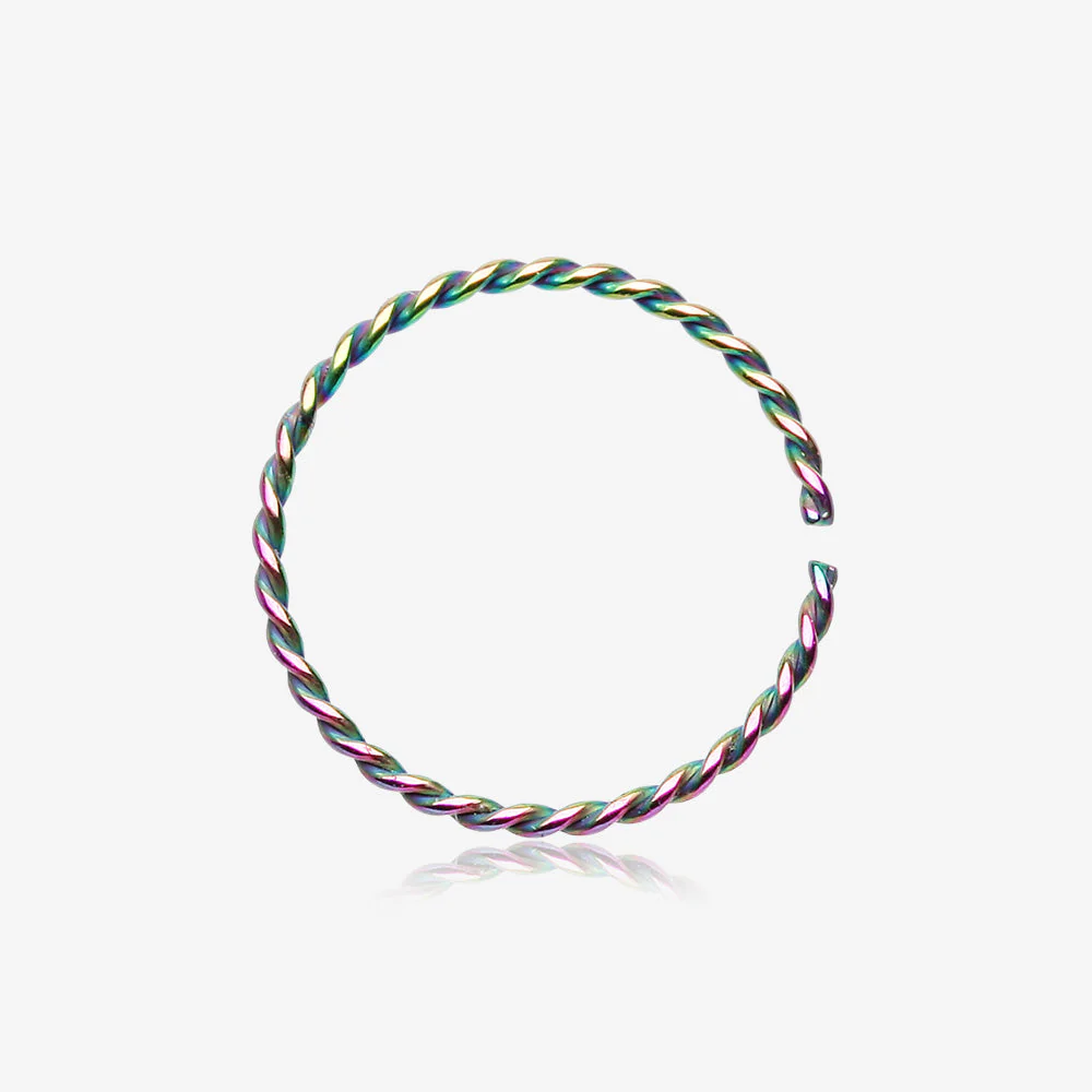 Colorline Classic Twist Wire Steel Bendable Hoop Ring