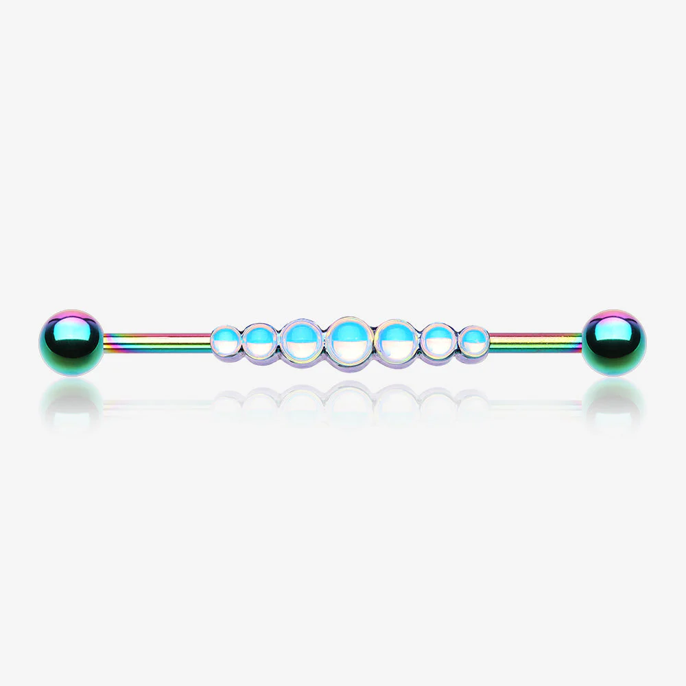 Colorline Iridescent Revo Dazzling Row Sparkle Industrial Barbell