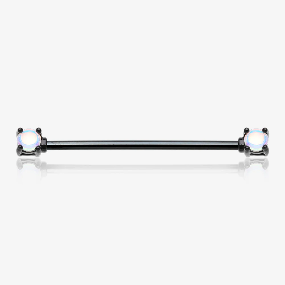 Colorline Iridescent Revo Double Prong Industrial Barbell