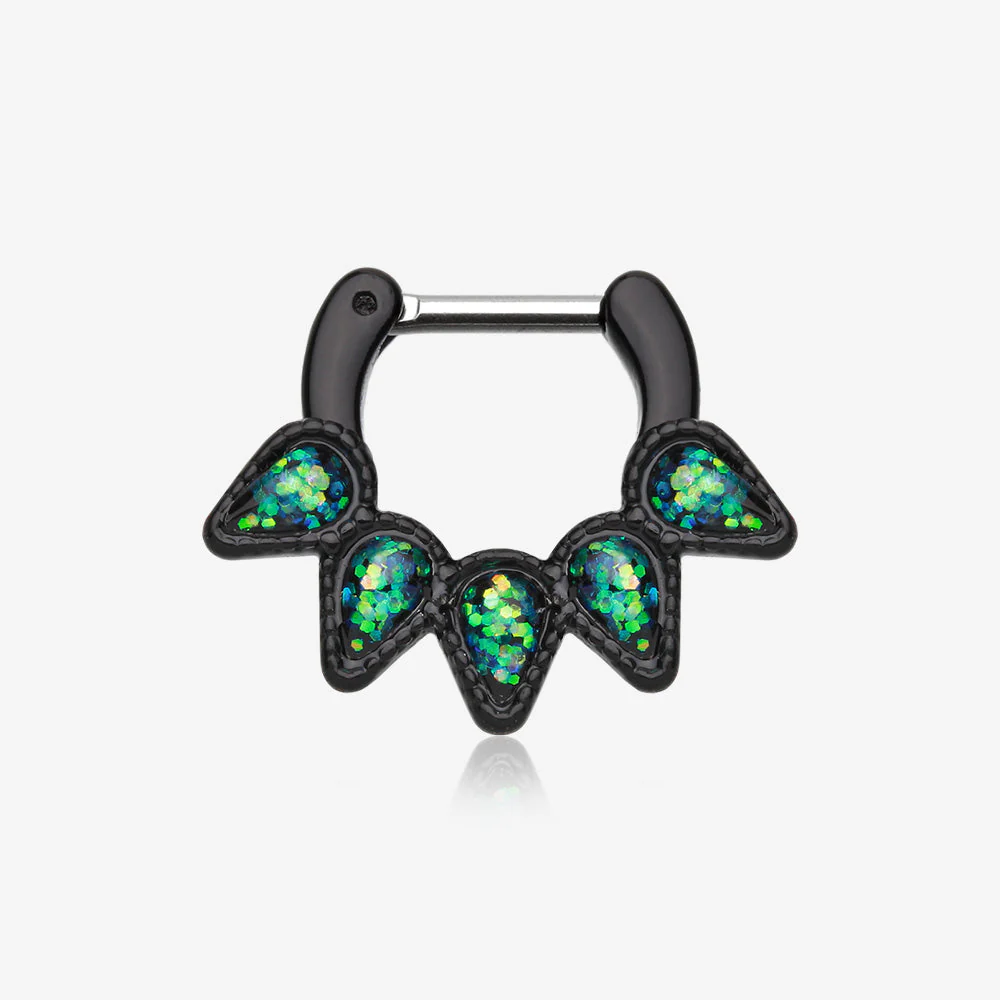 Blackline Opal Quinary Spear Septum Clicker