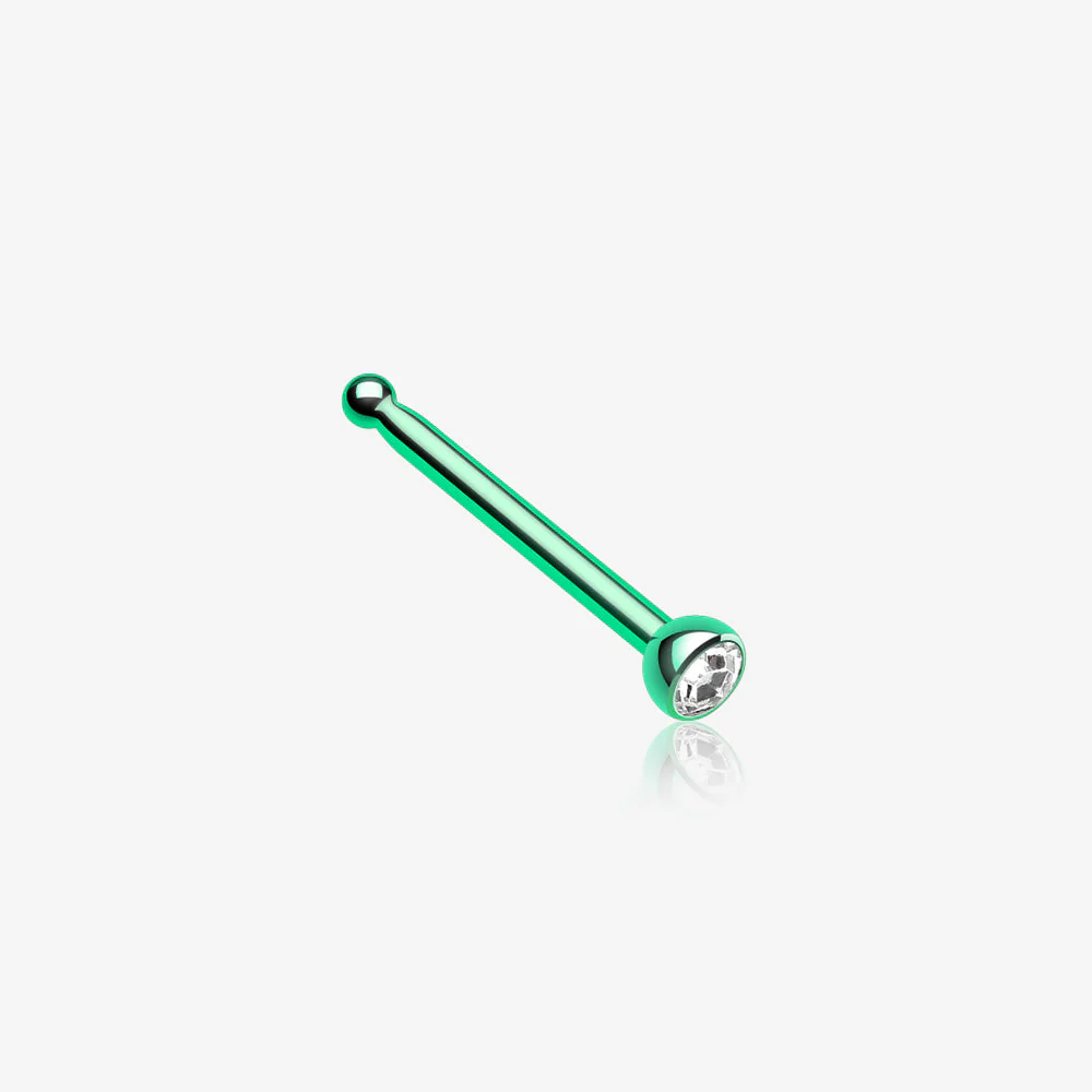 Colorline Press Fit Gem Top Nose Stud Ring