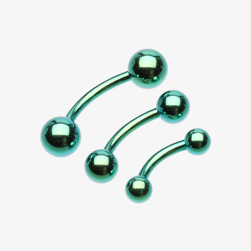 Colorline PVD Basic Curved Barbell Ring