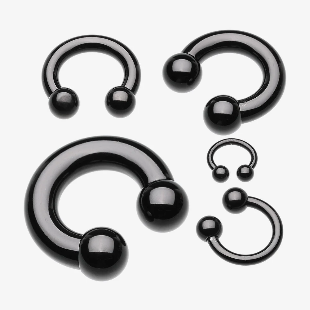 Blackline PVD Basic Horseshoe Circular Barbell