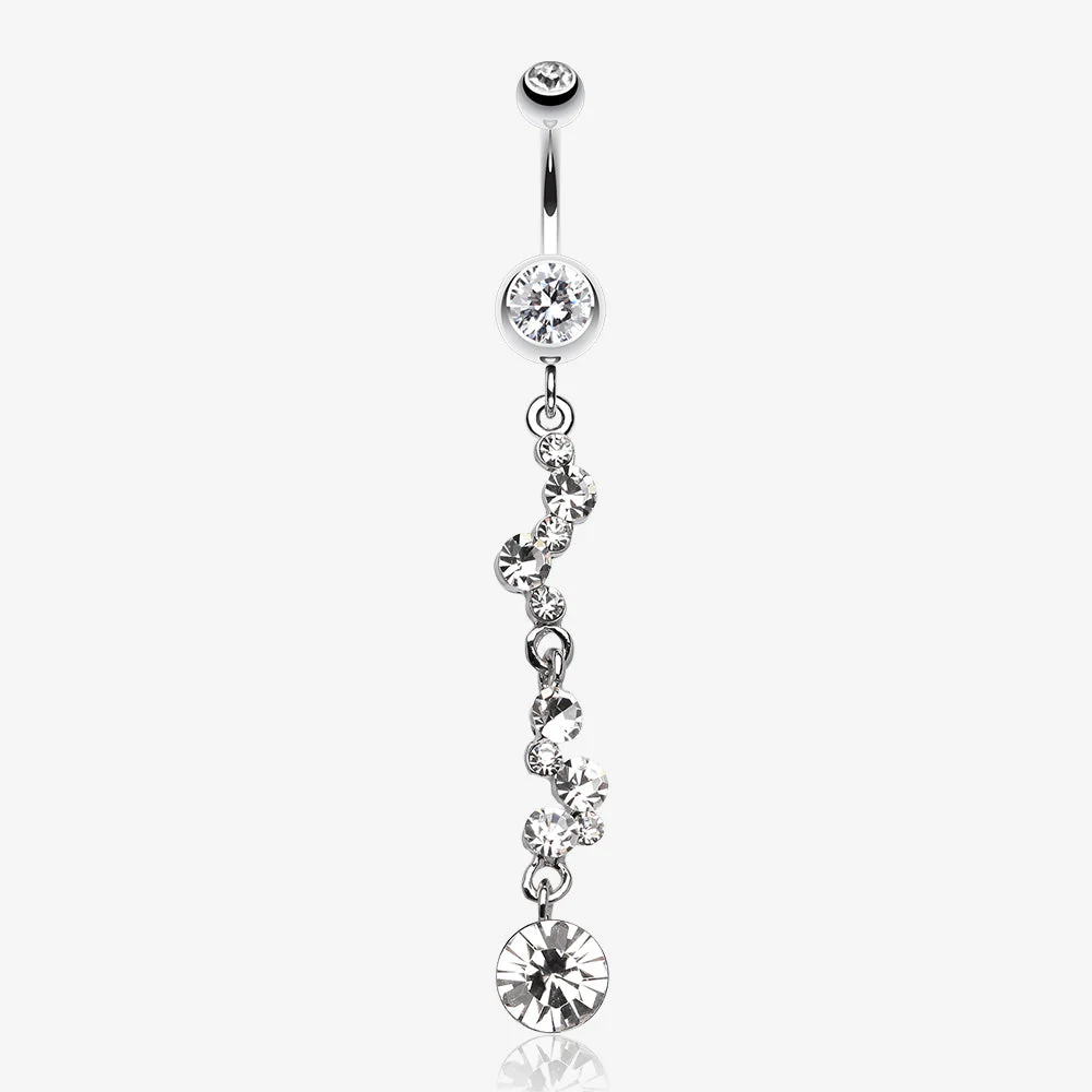 Crystal Journey Swirl Belly Ring