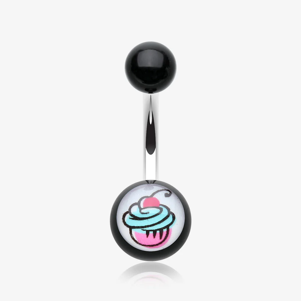Cupcake Delight Acrylic Belly Button Ring