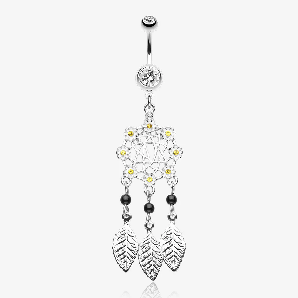 Daisy Glam Dreamcatcher Belly Button Ring
