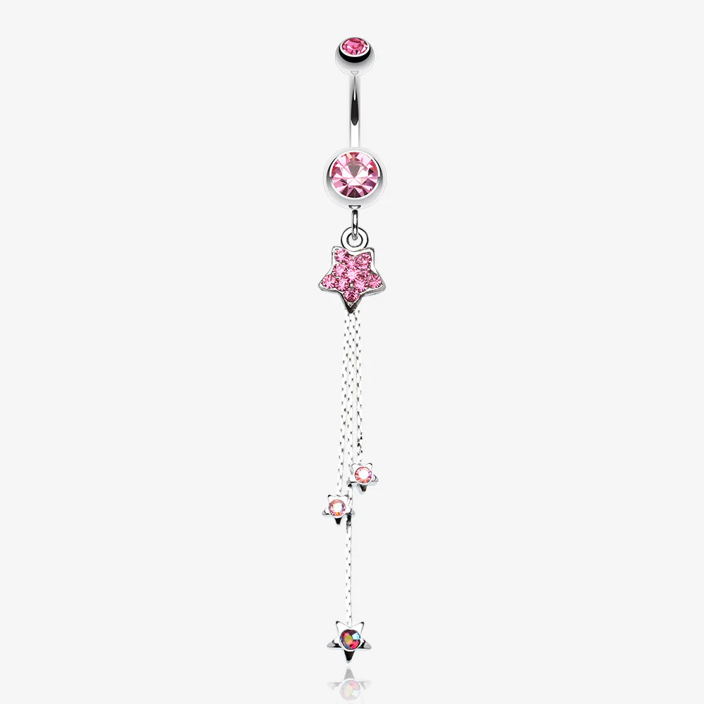 Delicate Star Sparkles Belly Ring