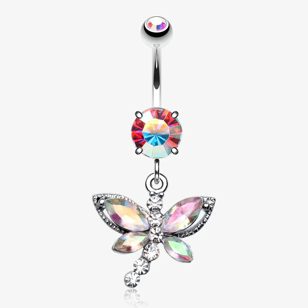Dragonfly Glam Belly Button Ring