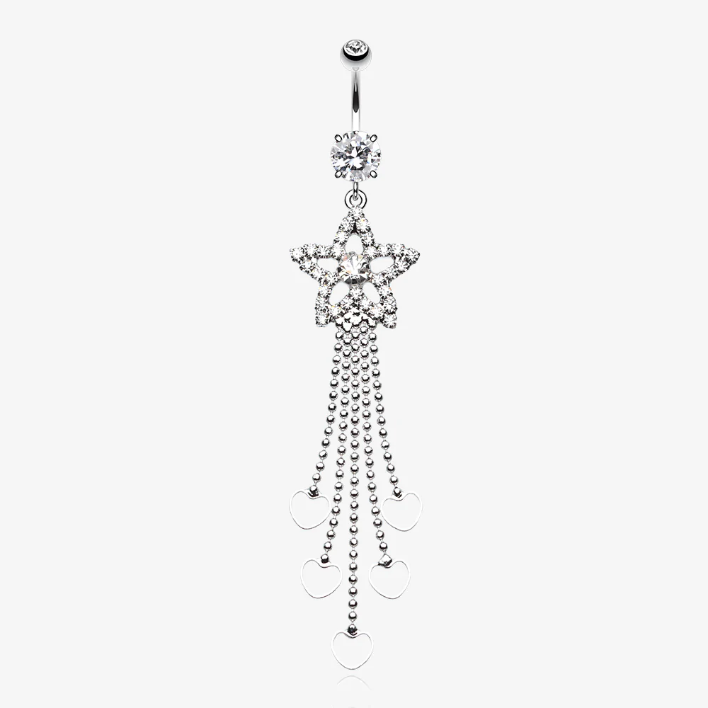 Enchanting Shooting Star Belly Button Ring