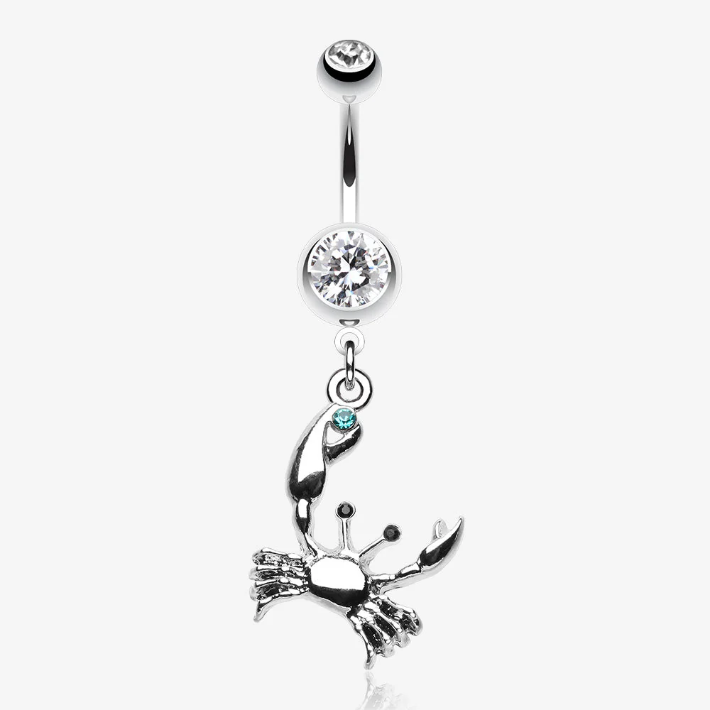 Fiddler Crab Dangle Belly Button Ring