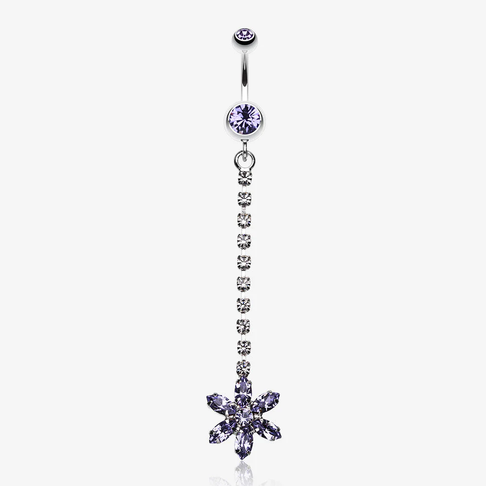Flower Journey Gem Sparkle Belly Ring