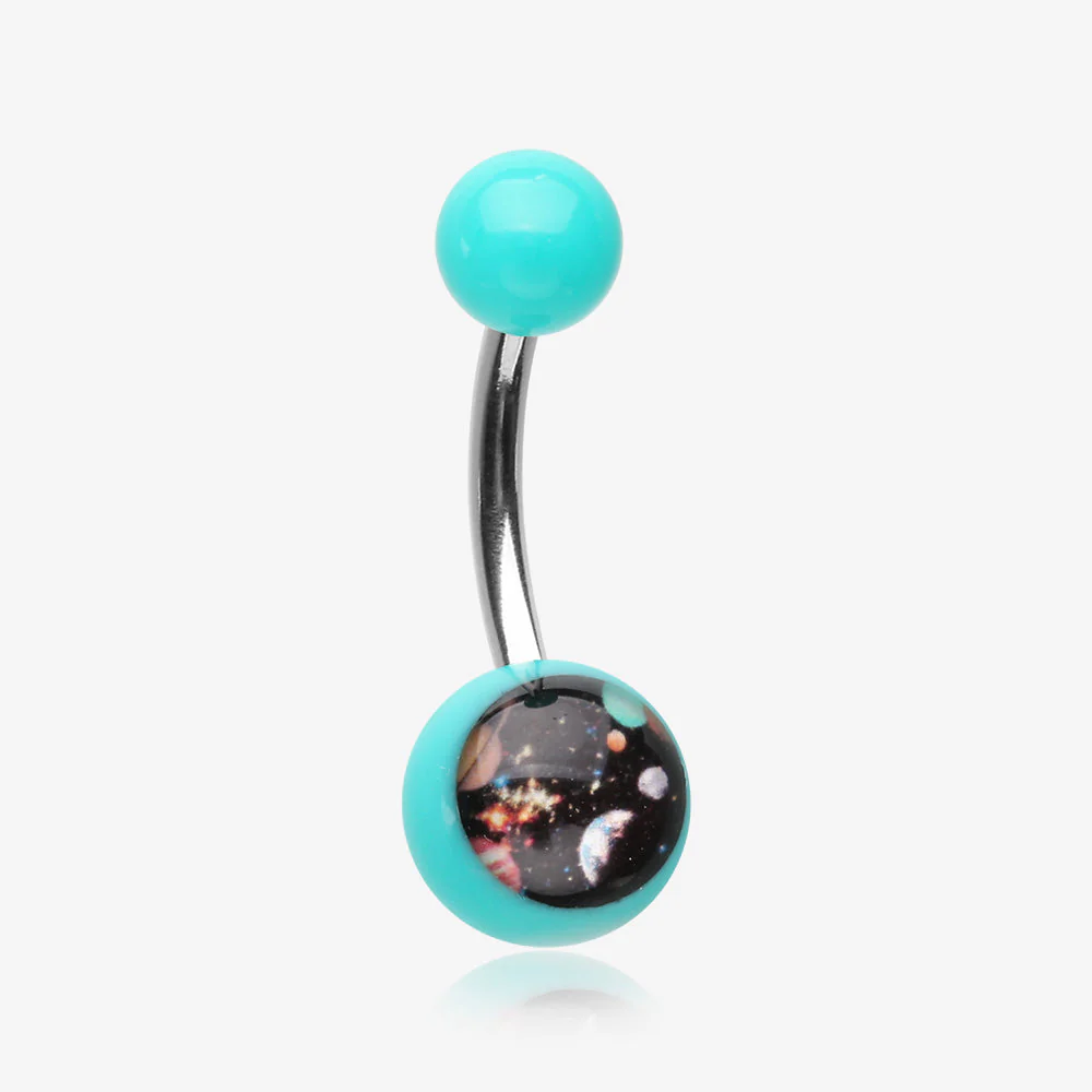 Galaxy Daze Acrylic Logo Belly Button Ring