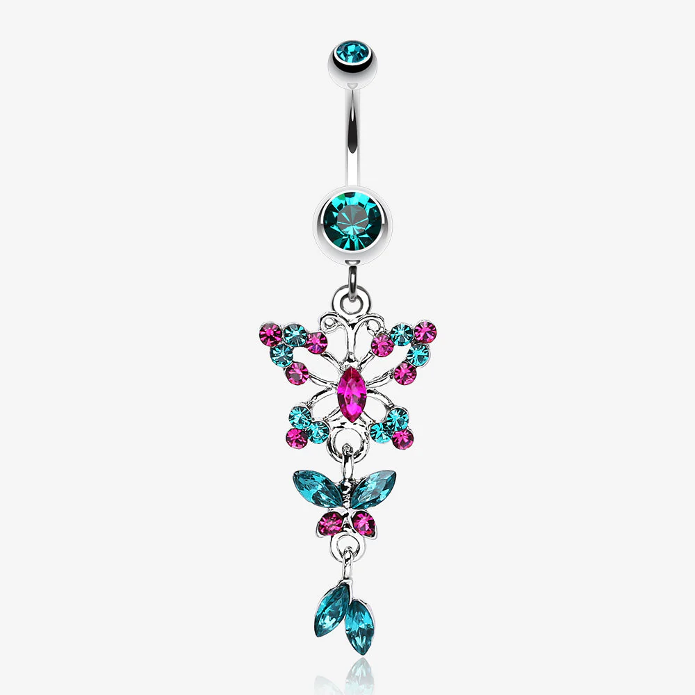 Glam Butterfly Fall Fancy Belly Ring