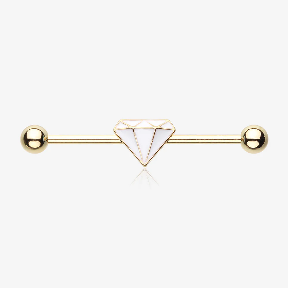 Golden Urban Diamond Industrial Barbell
