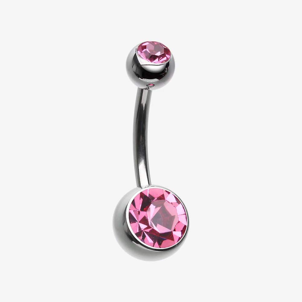 Implant Grade Titanium Internally Threaded Basic Belly Button Ring