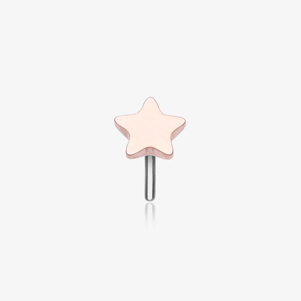 Implant Grade Titanium OneFit Threadless Rose Gold Star Top Part