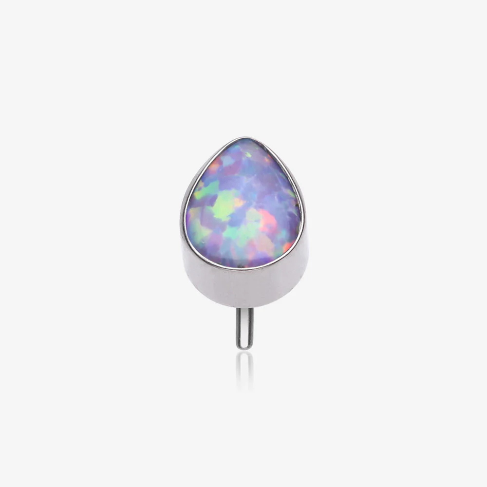 Implant Grade Titanium OneFit Threadless Fire Opal Teardrop Top Part