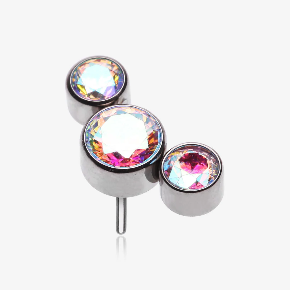 Implant Grade Titanium OneFit Threadless Journey Sparkle Trio Top Part