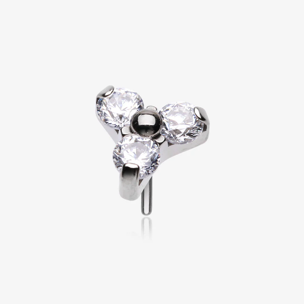 Implant Grade Titanium OneFit Threadless Trinity Gem Sparkle Top Part