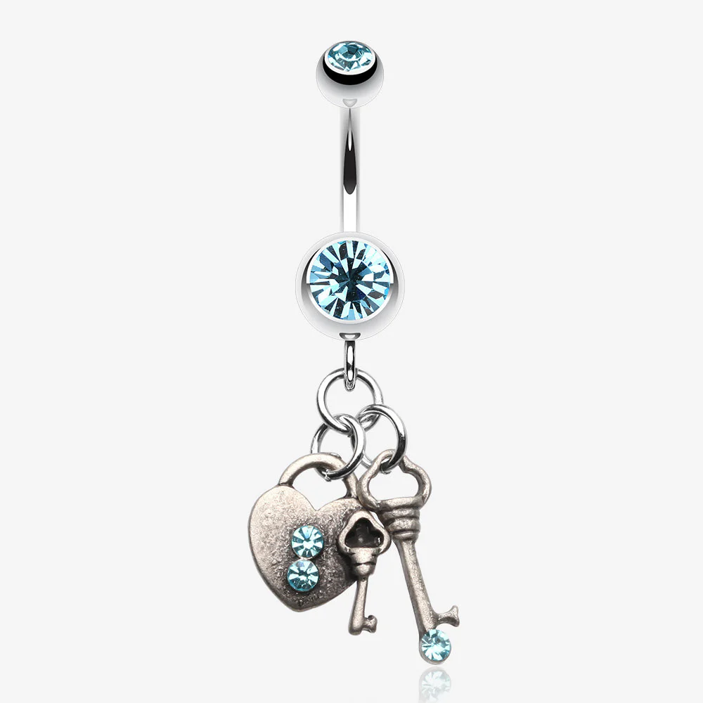 Love Lock Down Belly Button Ring
