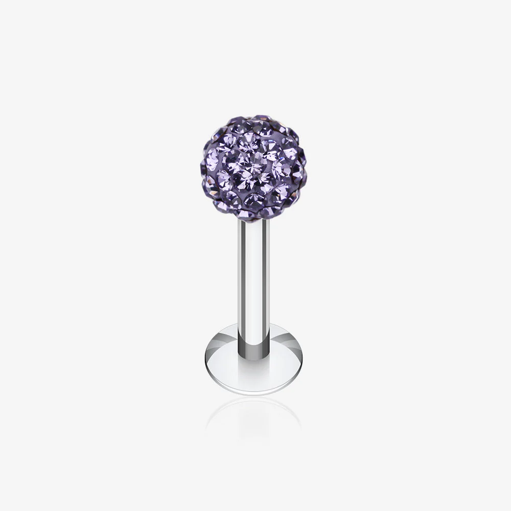 Multi-Gem Sparkle Ball Steel Labret