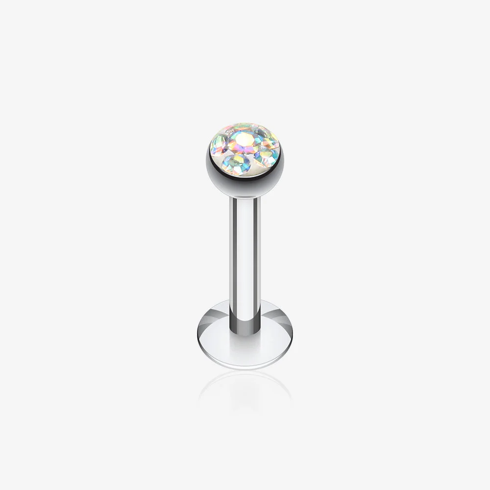 Multi-Gem Sparkle Dome Labret
