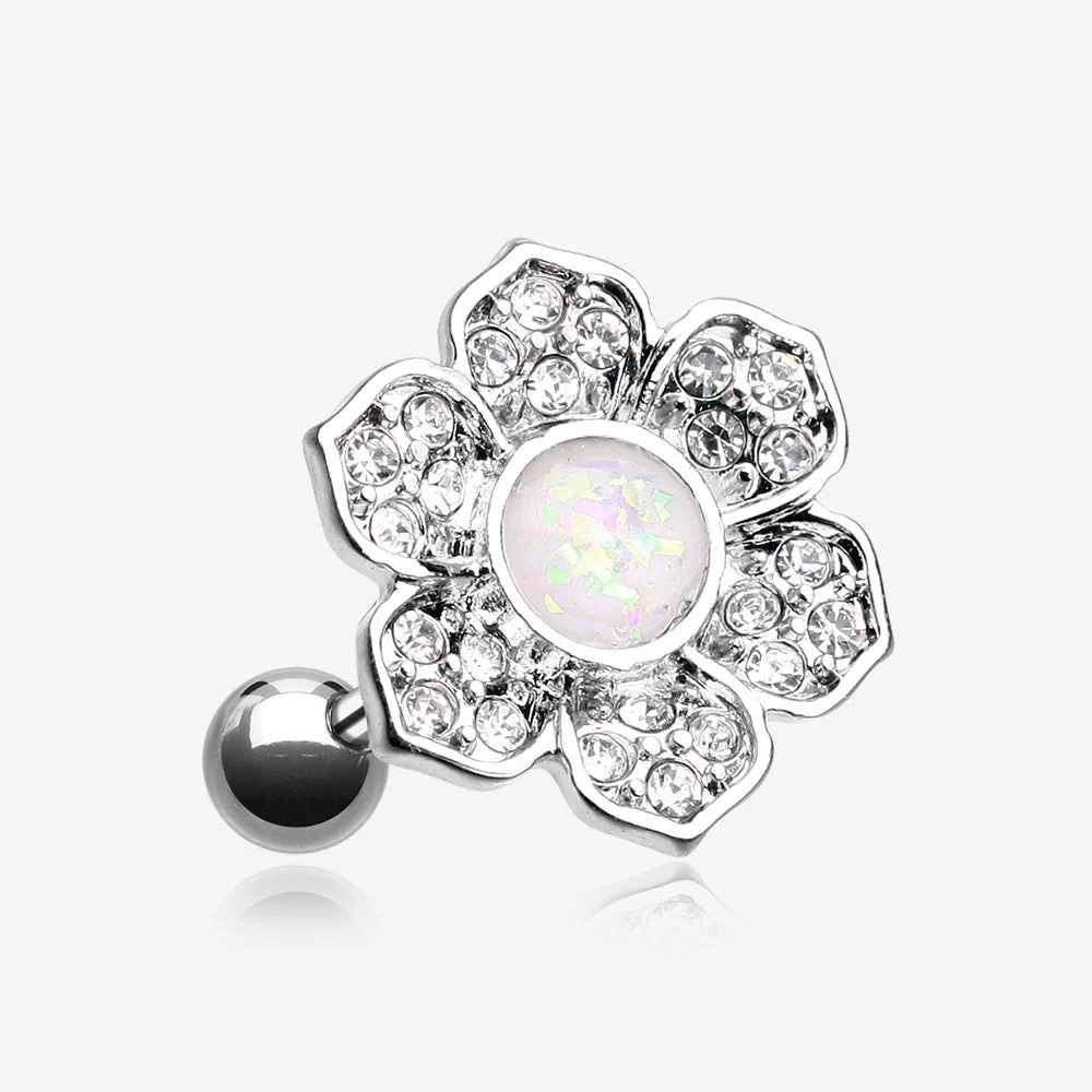 Opal Avens Flower Cartilage Tragus Earring