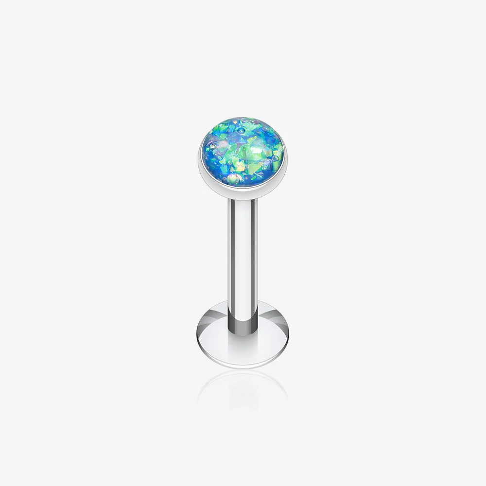 Opal Glitter Shower Dome Steel Labret