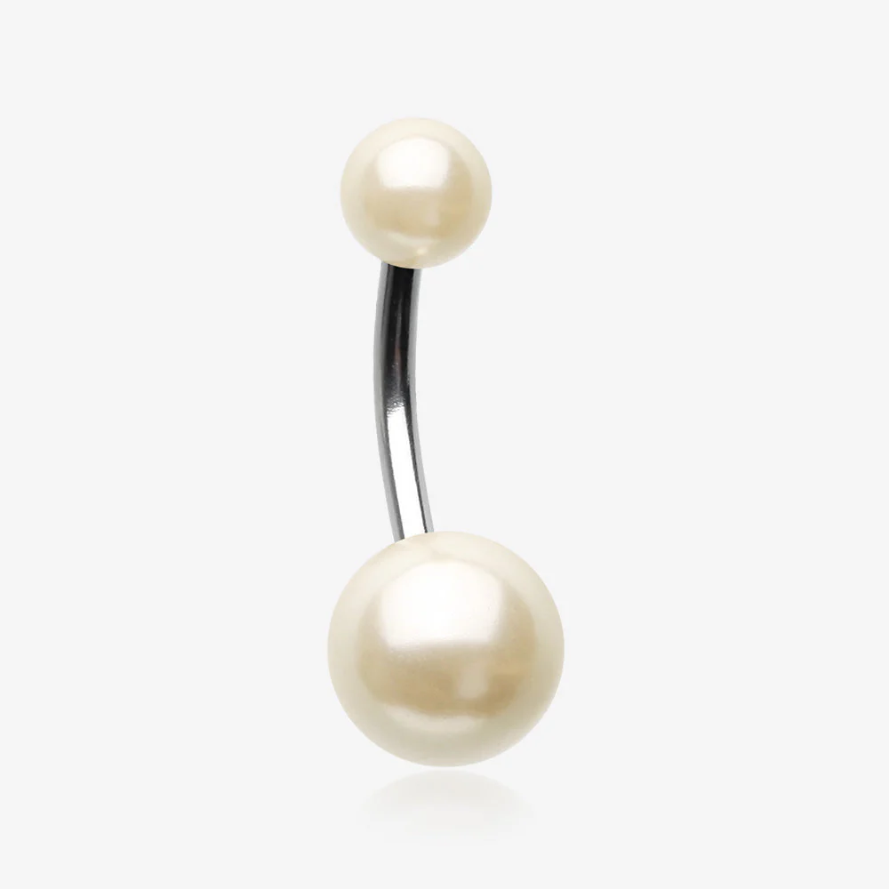 Pearlescent Luster Basic Belly Button Ring