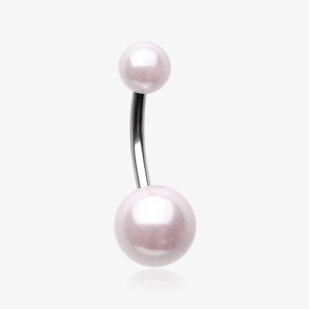 Pearlescent Luster Basic Belly Button Ring