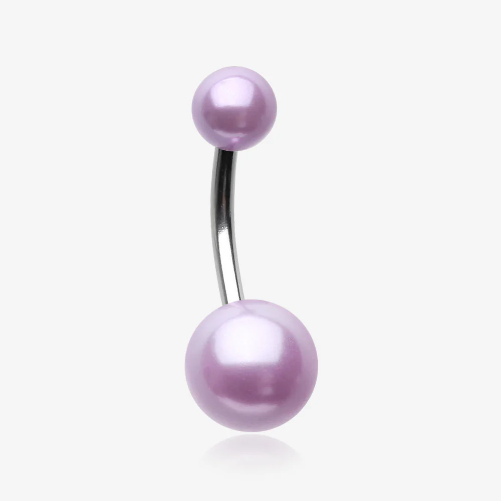 Pearlescent Luster Basic Belly Button Ring