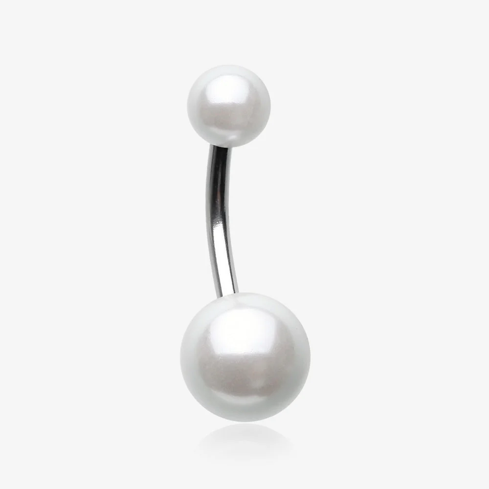 Pearlescent Luster Basic Belly Button Ring