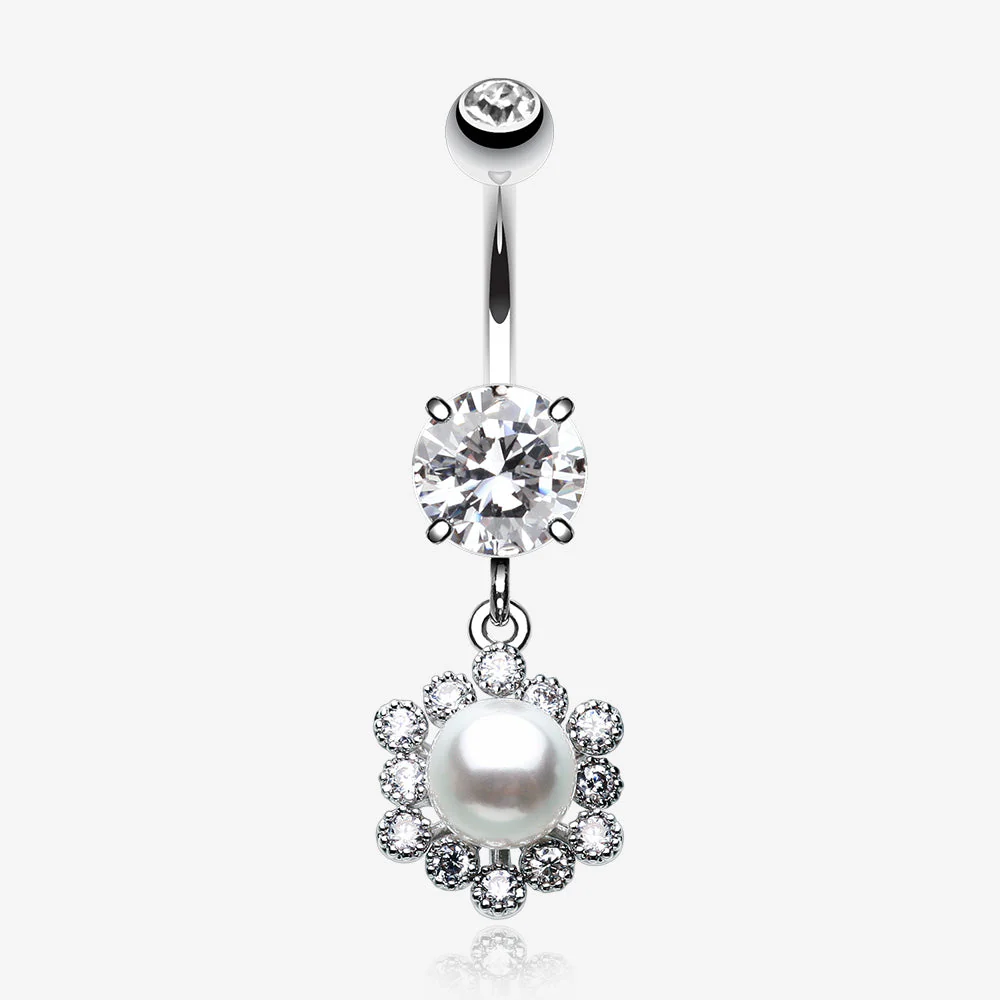 Pearlescent Luster Bubble Belly Button Ring
