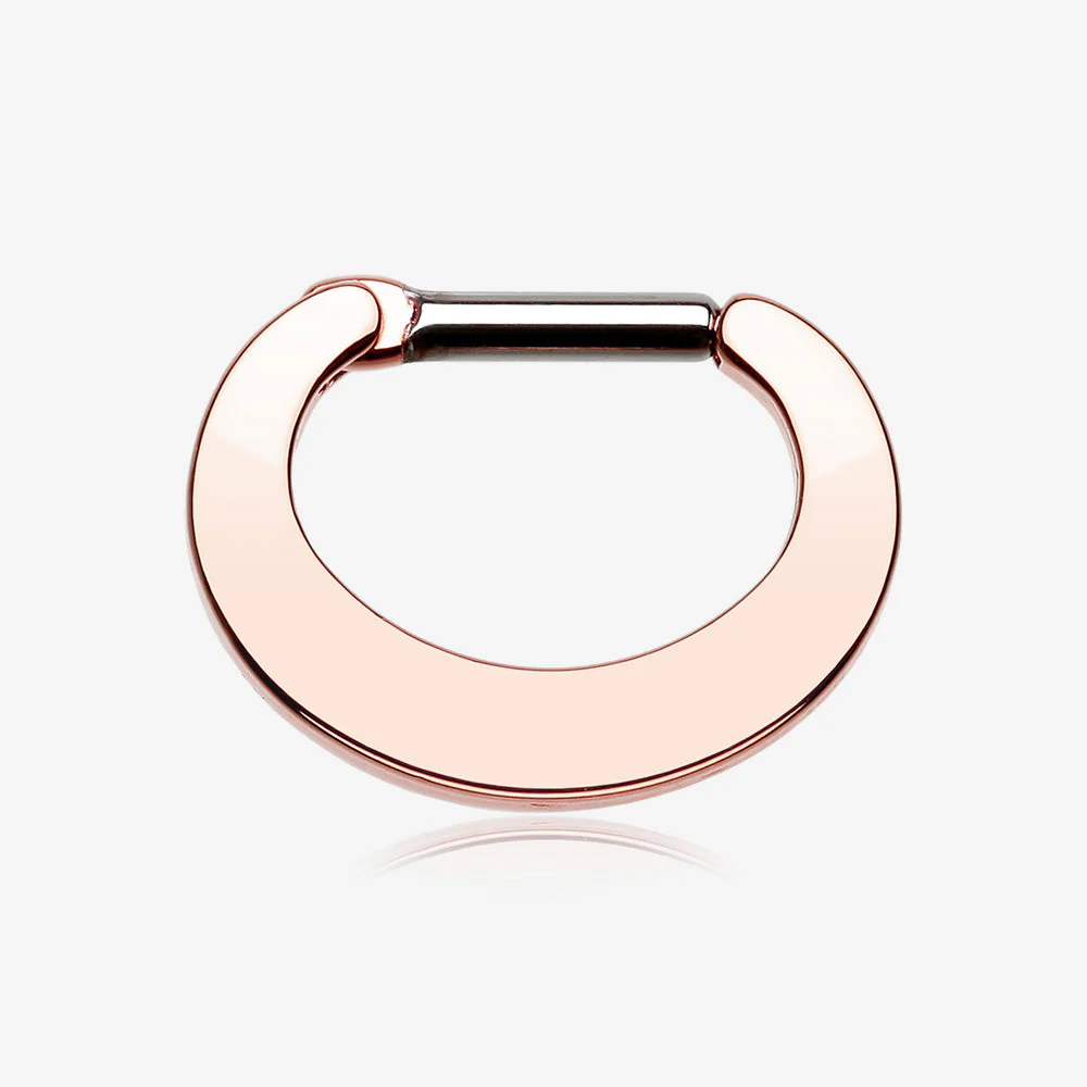 Rose Gold Basic Steel Loop Septum Clicker