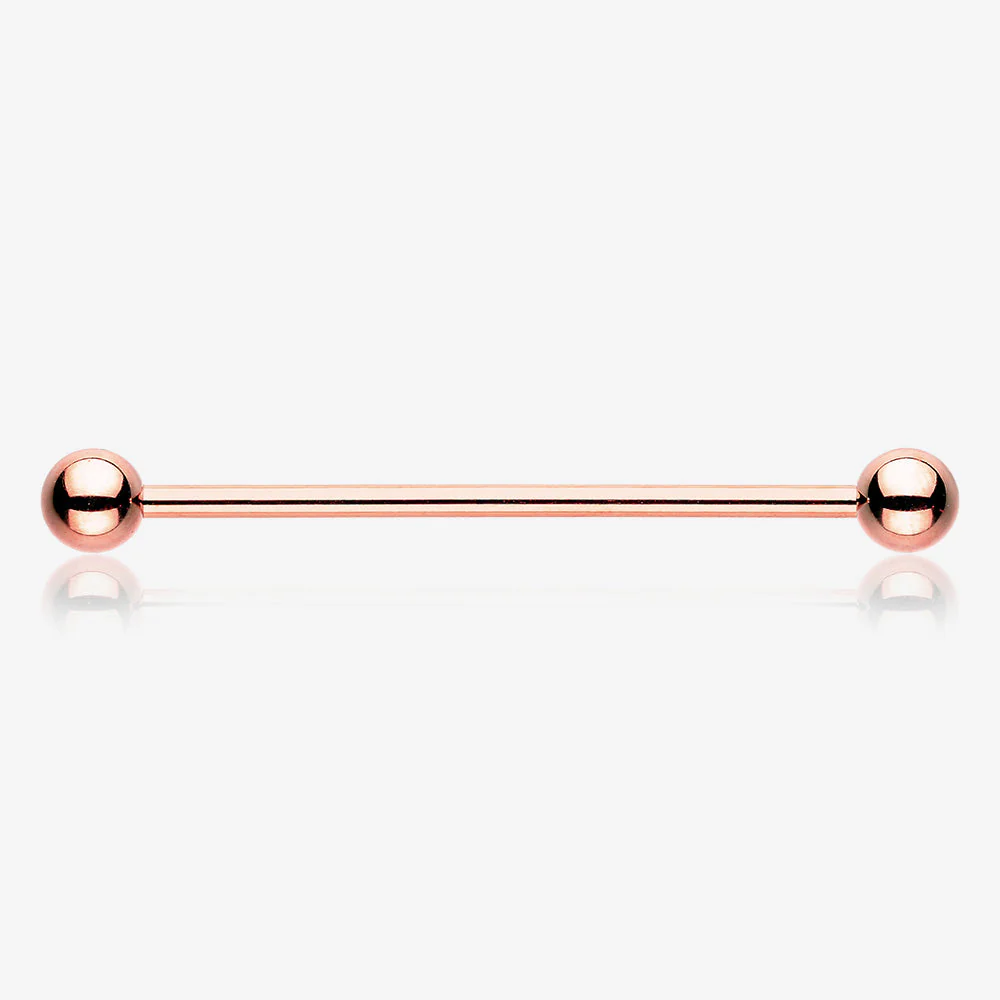 Rose Gold PVD Basic Industrial Barbell
