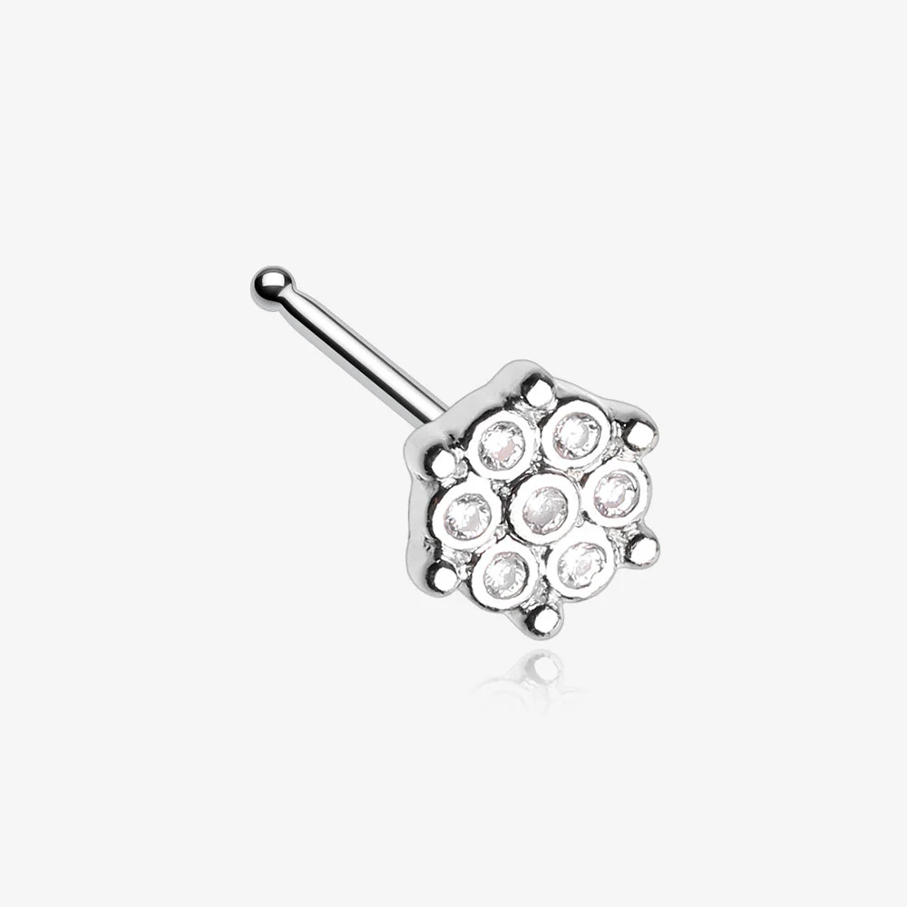 Snowflake Extravagant Sparkle Nose Stud Ring