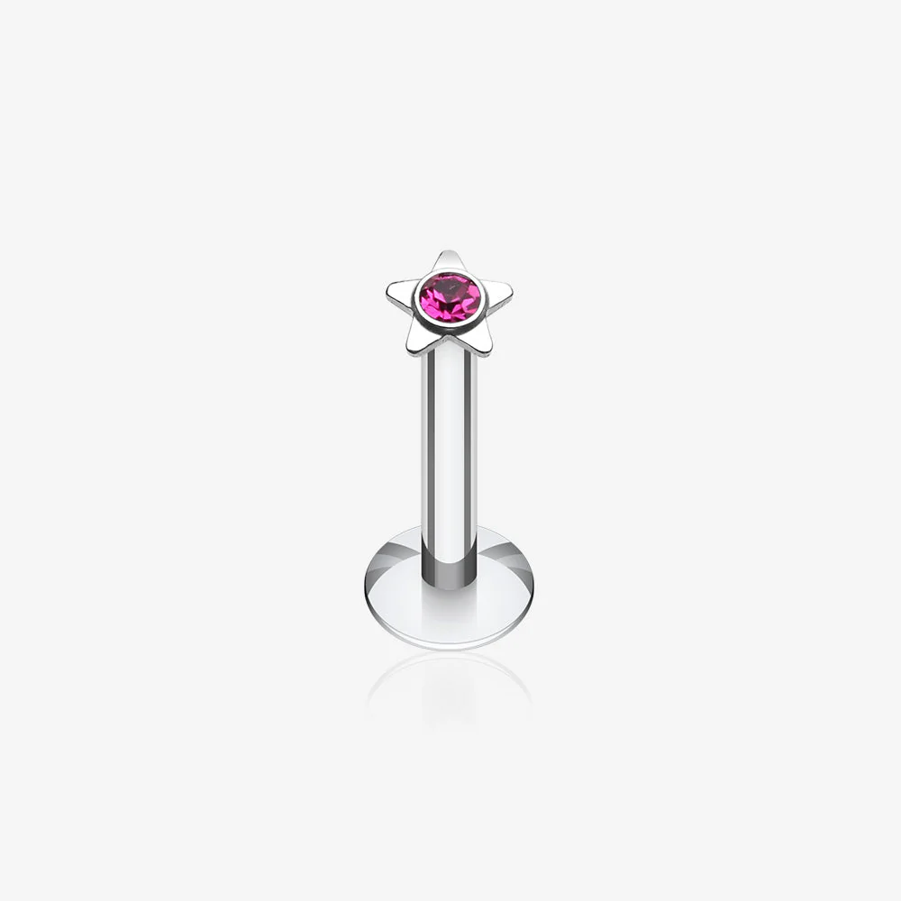 Sparkle Star Top Internally Threaded Labret