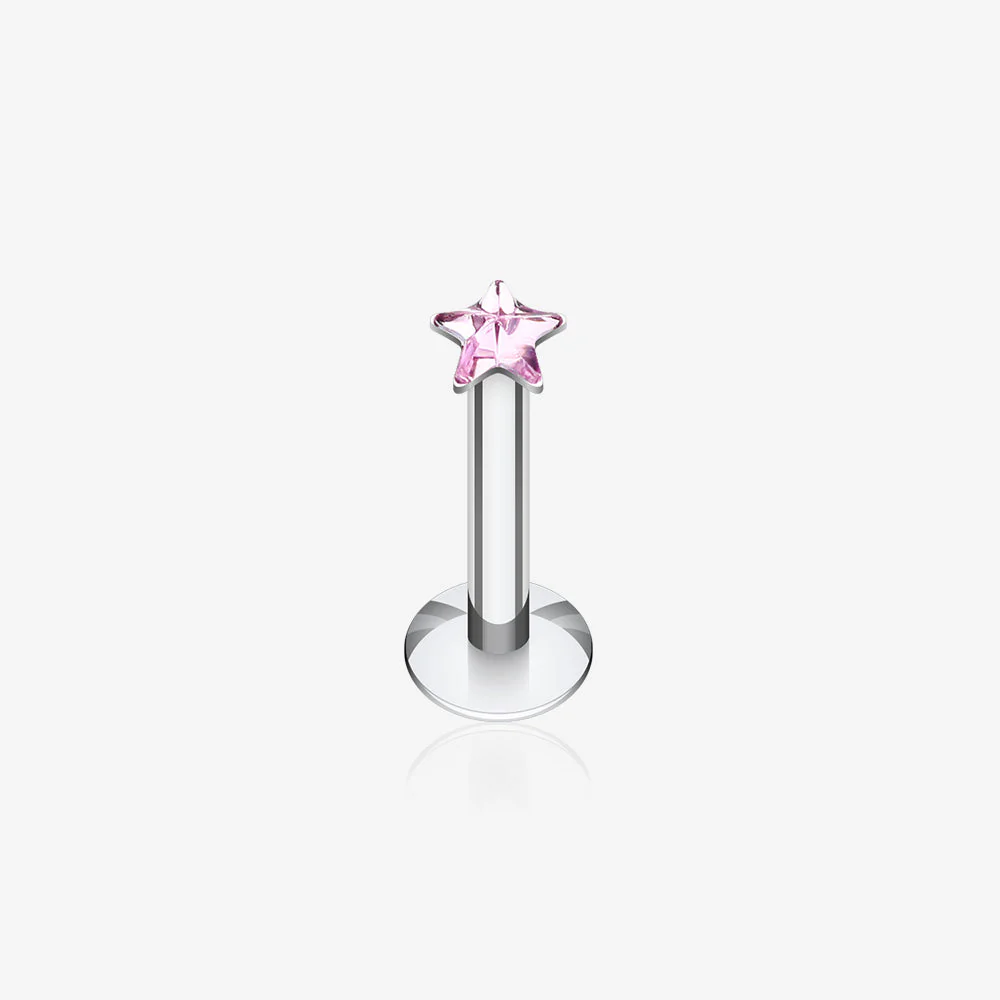 Star Gem Top Internally Threaded Labret
